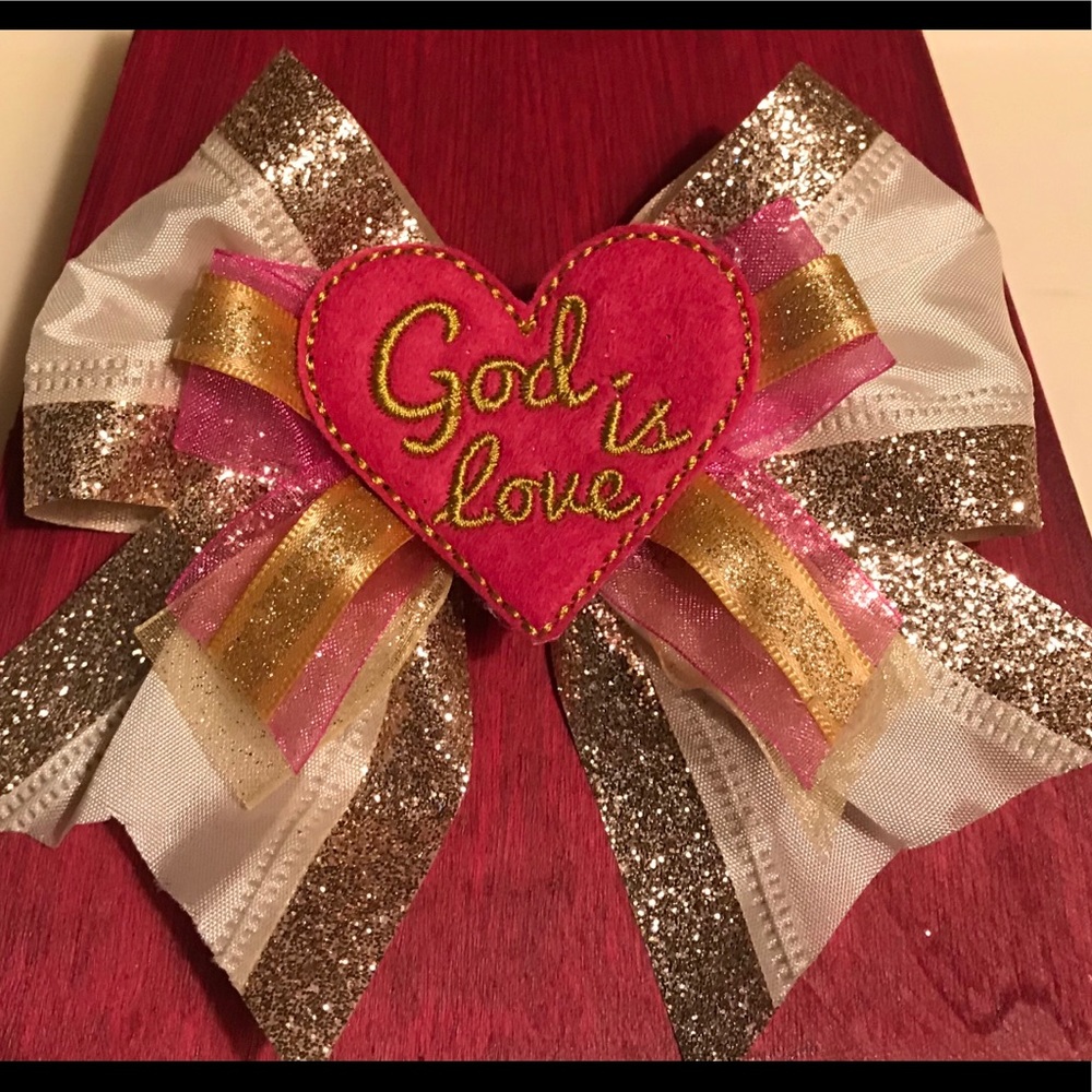Handmade Hair bow “God is Love”
